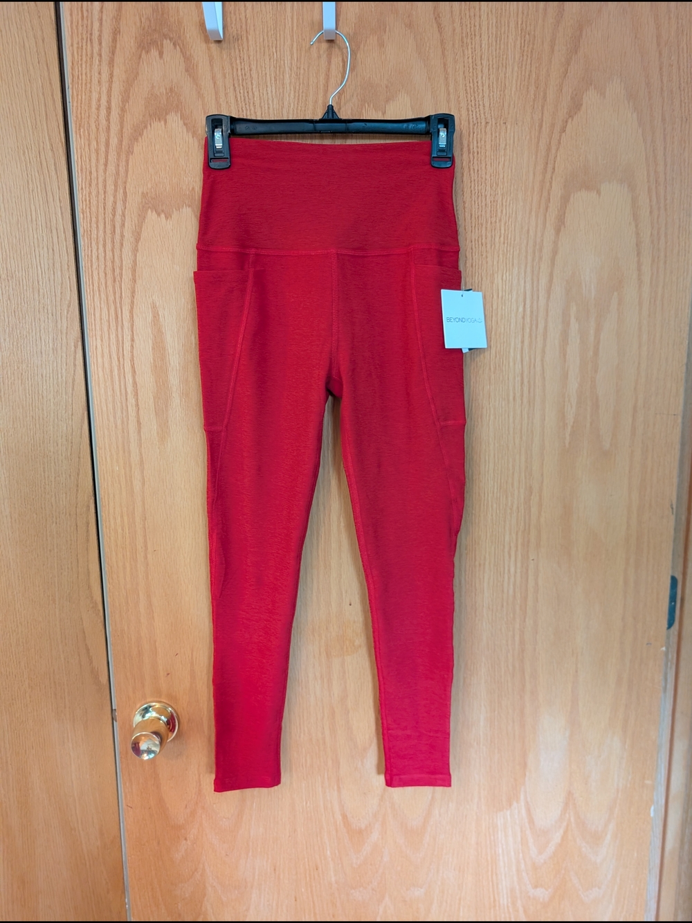 Beyond Yoga Spacedye Red High-Waist Pocket Midi Leggings - NWT